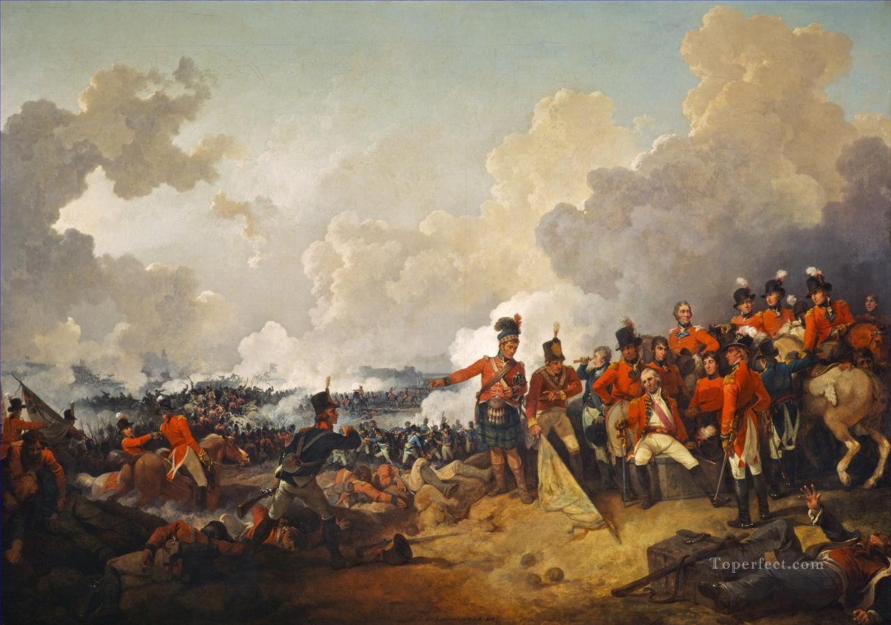 The Battle of Alexandria 21 March 1801 La bataille de Canope ou bataille Alexandrie by Philip James de Loutherbourg Military War Oil Paintings